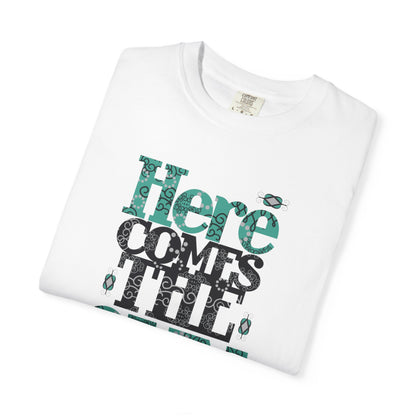 Here Comes The Sun Sunrise Beach Days Heartwarming Lovely Trendy Tee Adorable Warm Weather Unisex Heavy Cotton T-Shirt