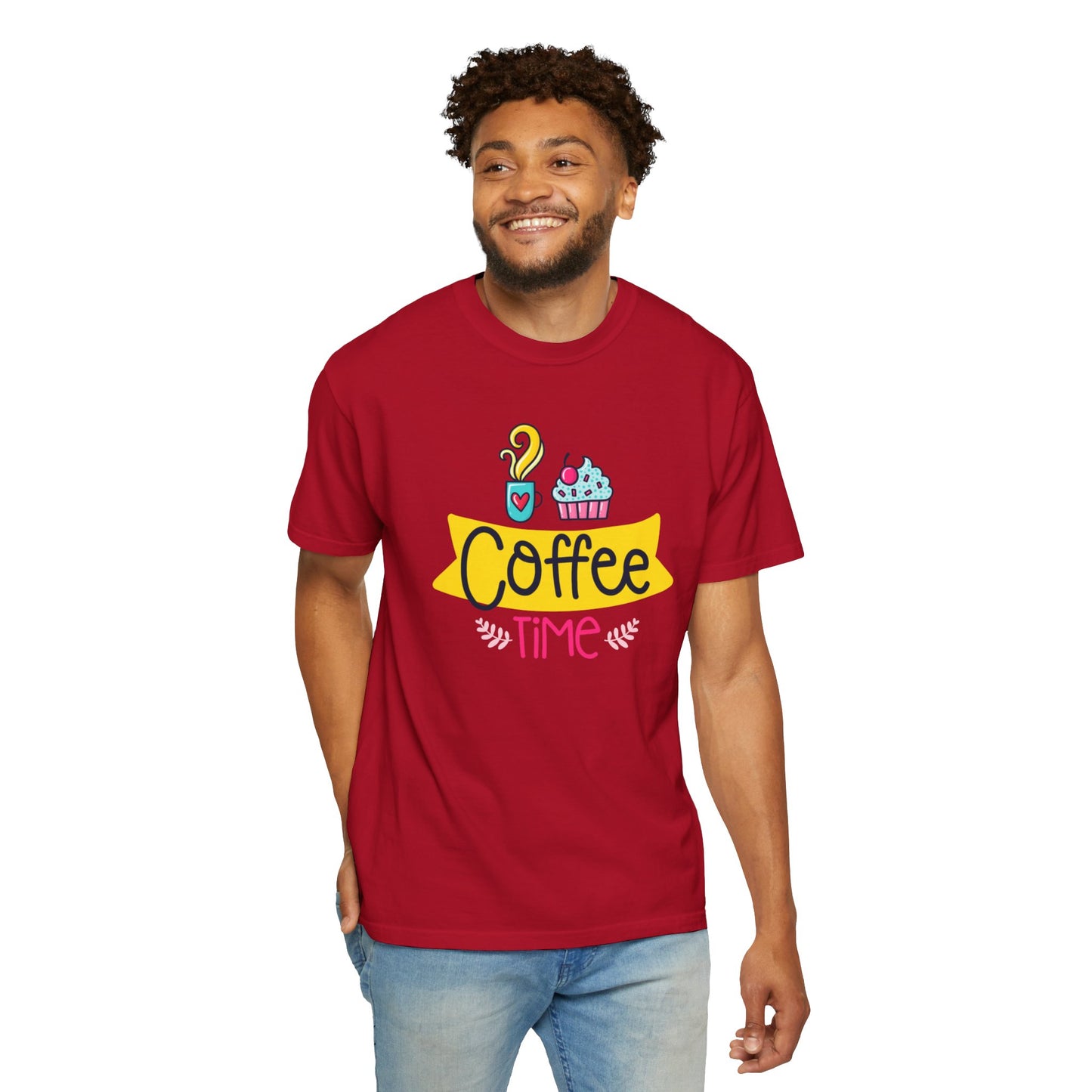 Funny Coffee Time Beans Latte Lovers Tee Black Brew Addicted Barista Freak Unisex Heavy Cotton T-Shirt