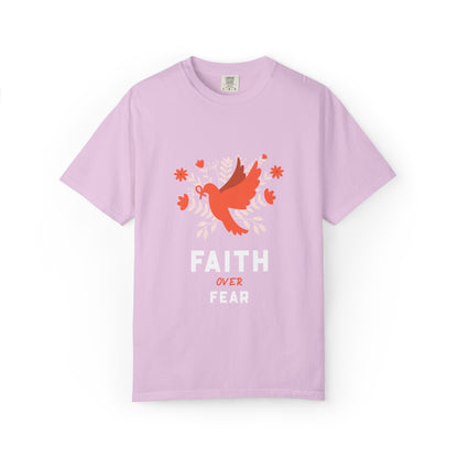 Faith Over Fear Stop Wishing Start Doing Action Goal Setting Modern Tee Achievement Self-Improvement Unisex Heavy Cotton T-Shirt