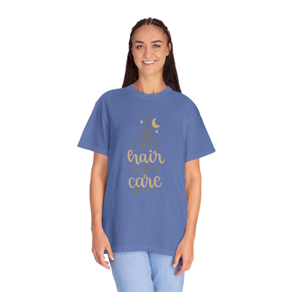 Camp Hair Don’t Care Adventure Mountain Tee Fun Activities Unisex Heavy Cotton T-Shirt