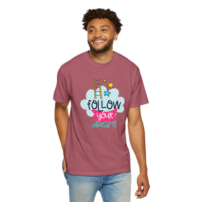 Follow Your Dreams Aspiration Determination Courage Night Wishes Unisex Heavy Cotton T-Shirt