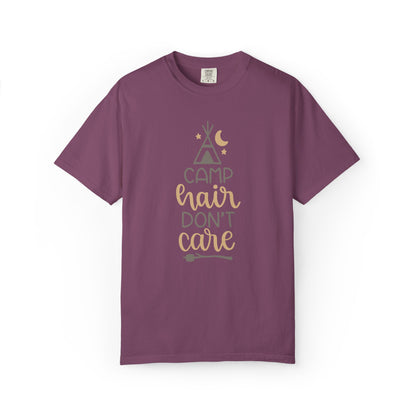Camp Hair Don’t Care Adventure Mountain Tee Fun Activities Unisex Heavy Cotton T-Shirt