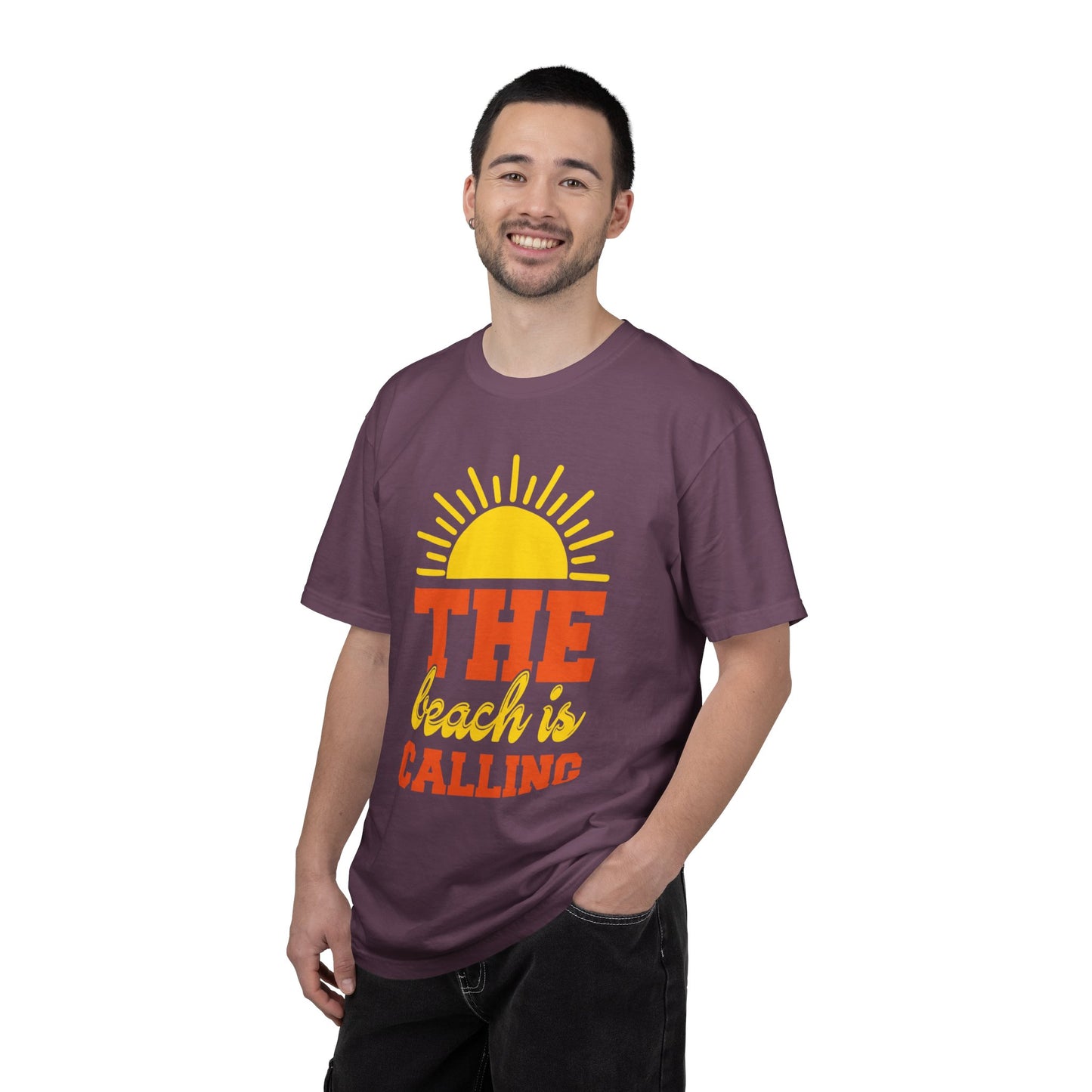 Enjoyable The Beach Is Calling Beach Life Sun Sand Sea Sun Kissed Sea Breeze Beach Sun Glasses Palm Trees Unisex Heavy Cotton T-Shirt
