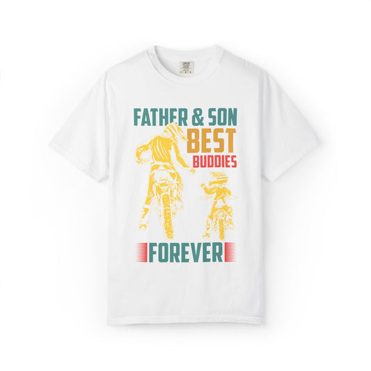 Lovable Father And Son Best Buddies Forever Role Model Loving Father Fatherhood Heroic Dad Unisex Heavy Cotton T-Shirt