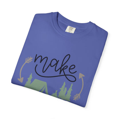 Make Adventures Happen Trendy Tee Enjoyment Mountain Hut Belays Ropes Fun Activities Unisex Heavy Cotton T-Shirt