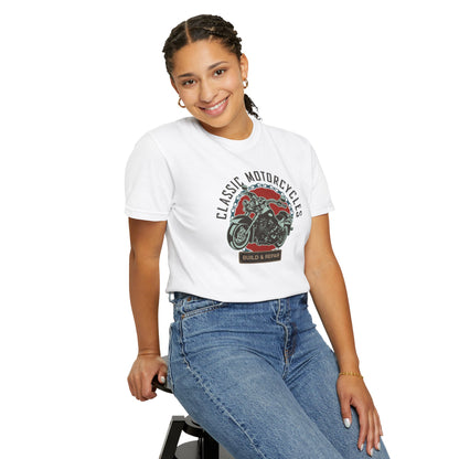Classic Motorcycles Custom Engine Club Motorbike Lovers Trendy Tee High-speed Rider Adventure Racer Unisex Heavy Cotton T-Shirt