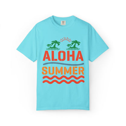 Exciting Aloha Summer Sunshine Beach Days White Sand Summer Camp Vacation Mode Sunny Days Unisex Heavy Cotton T-Shirt