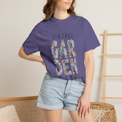 Vintage Garden Rose Heartwarming Lovely Trendy Tee Sweet Charismatic Beautiful Fragrance Happiness Unisex Heavy Cotton T-Shirt
