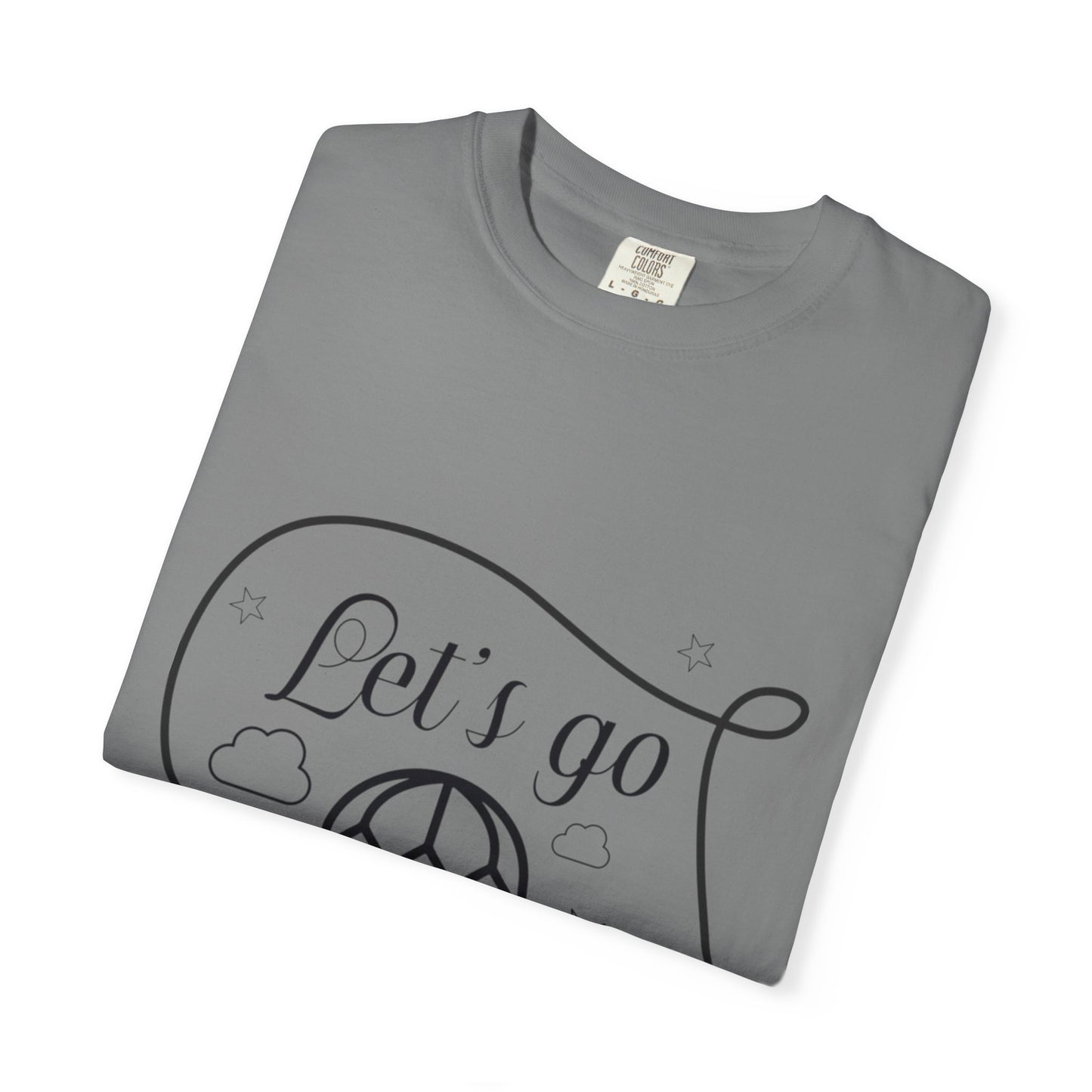 Let’s Go On An Adventure Nature Exploration Bonfire Travel Lovers Tee Freedom Hot Air Balloon Unisex Heavy Cotton T-Shirt