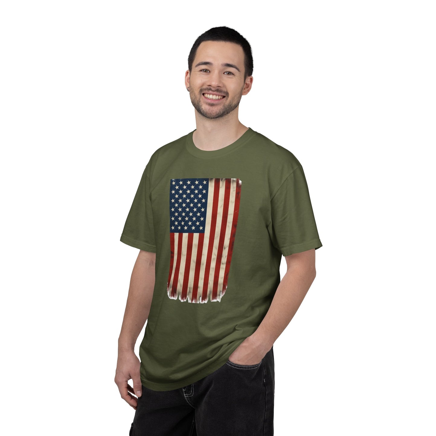 Flag USA - Unisex Garment-Dyed T-shirt