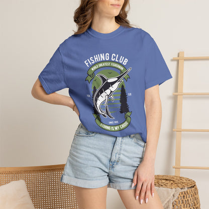 Fishing Club Fishing Gear Sarcastic Fishing Tee Unisex Heavy Cotton T-Shirt
