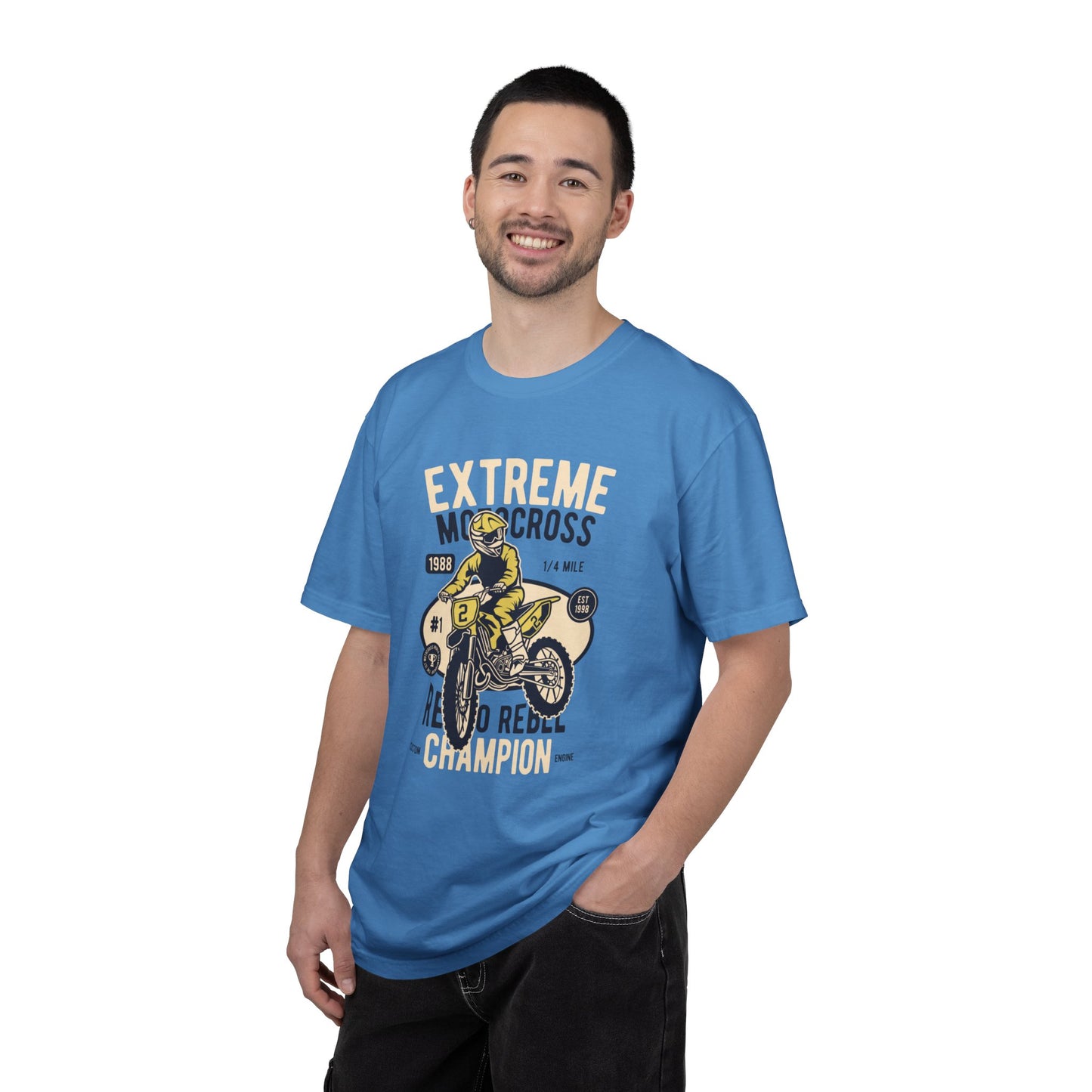 Extreme Champion Epic Trail Exploration Tee Thrill-Seeking Stunt Mastery Downhill Rush Unisex Heavy Cotton T-Shirt