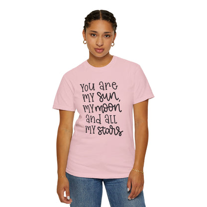 You Are My Sun My Moon And All My Stars Lovers Tee Hug Rainbow Passion Unconditional Soulful Connection Unisex Heavy Cotton T-Shirt