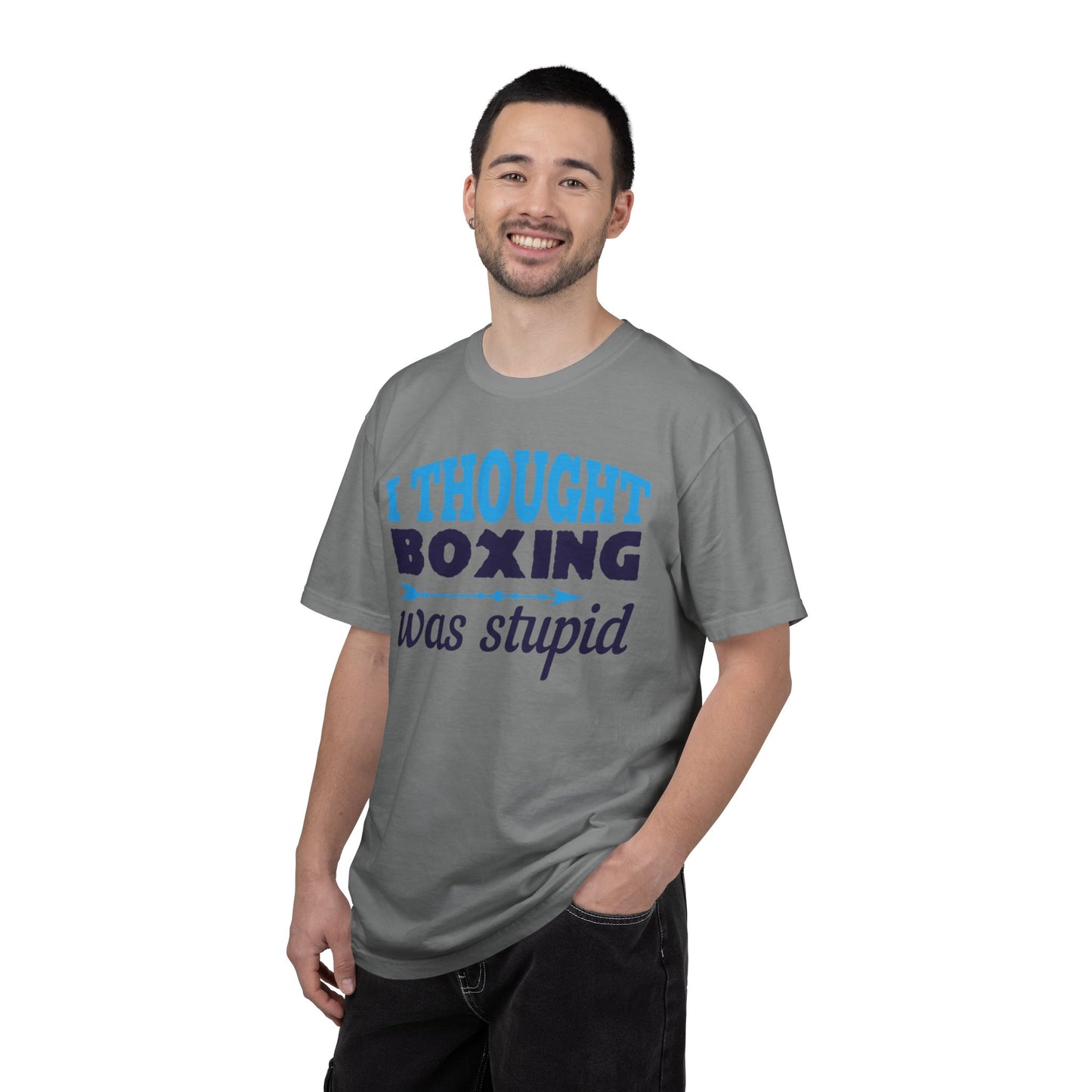 Funny I Thought Boxing Was Stupid Playful Sarcastic Boxing Ring Personal Preference Unisex Heavy Cotton T-Shirt