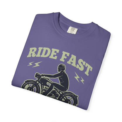 Thriller Ride Fast Caferacer Motorcycle Club Bike Lovers High-speed Adventure Bike Unisex Heavy Cotton T-Shirt