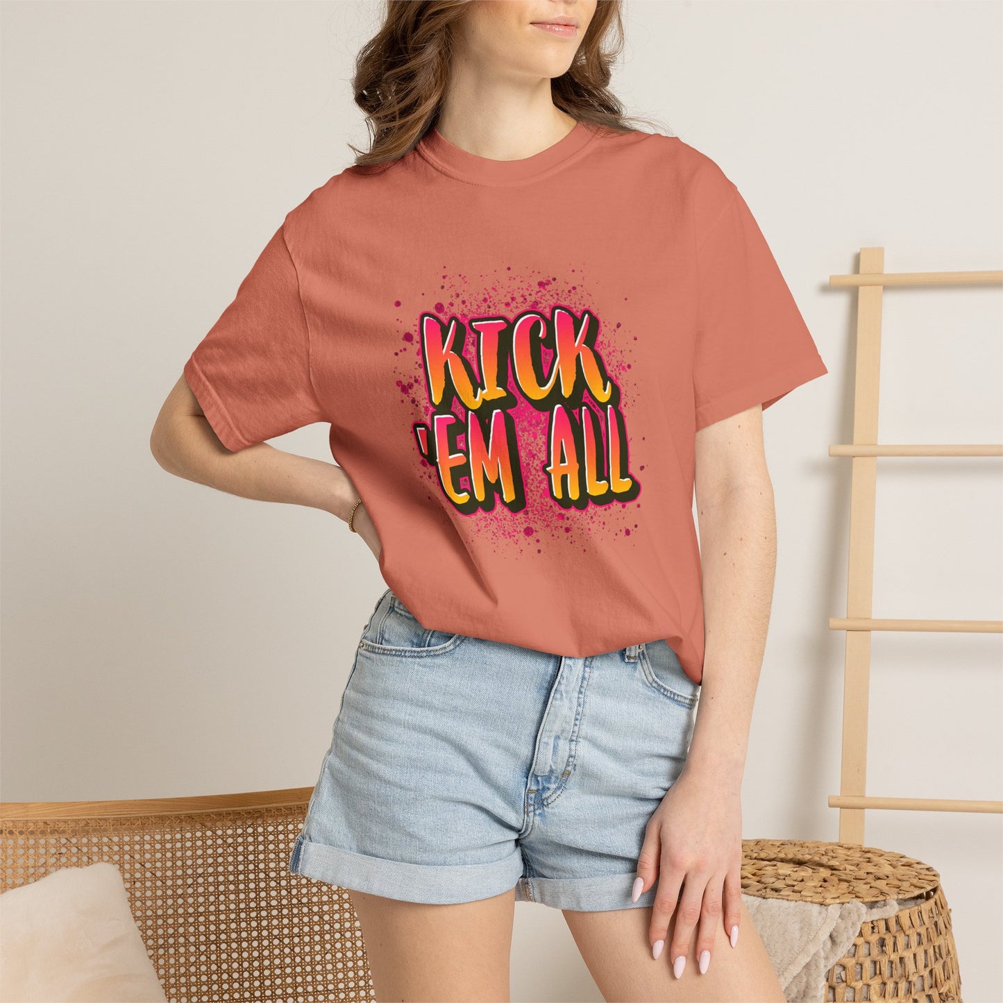 Kick Em All Unisex Heavy Cotton T-Shirt