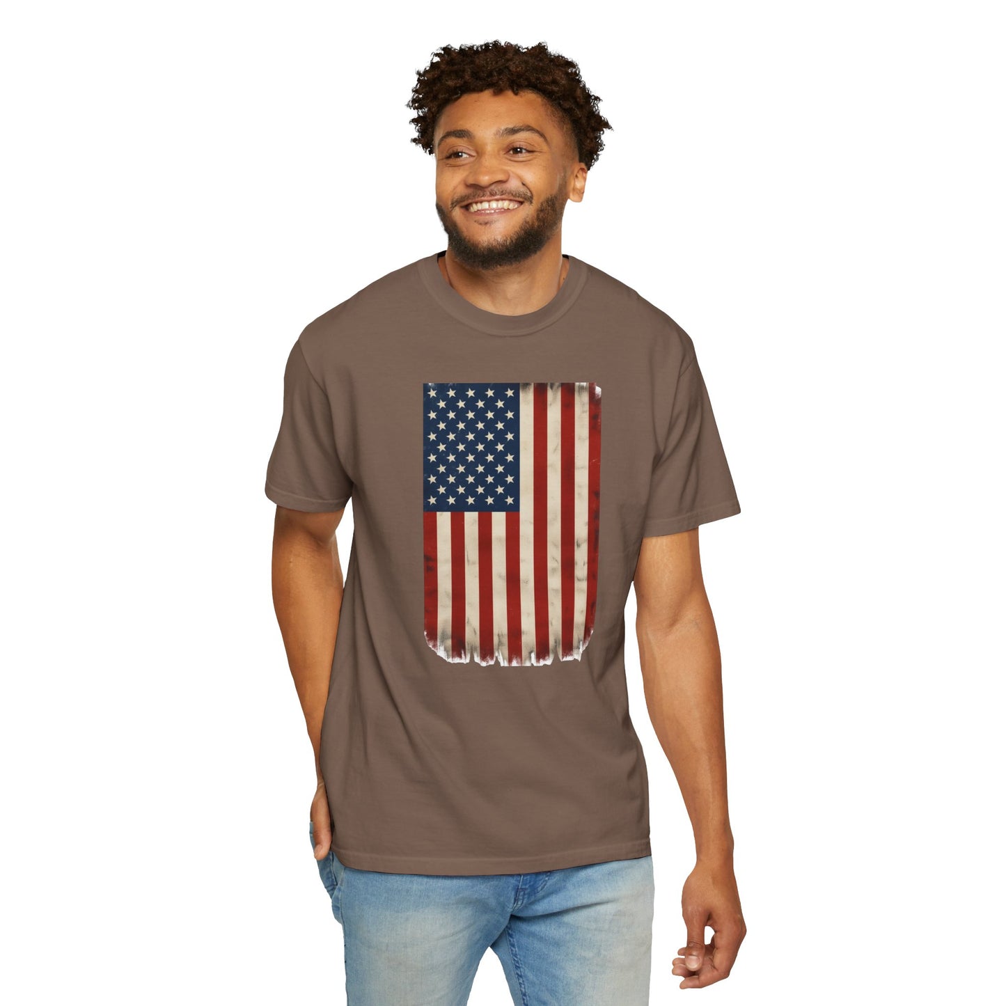 Flag USA - Unisex Garment-Dyed T-shirt