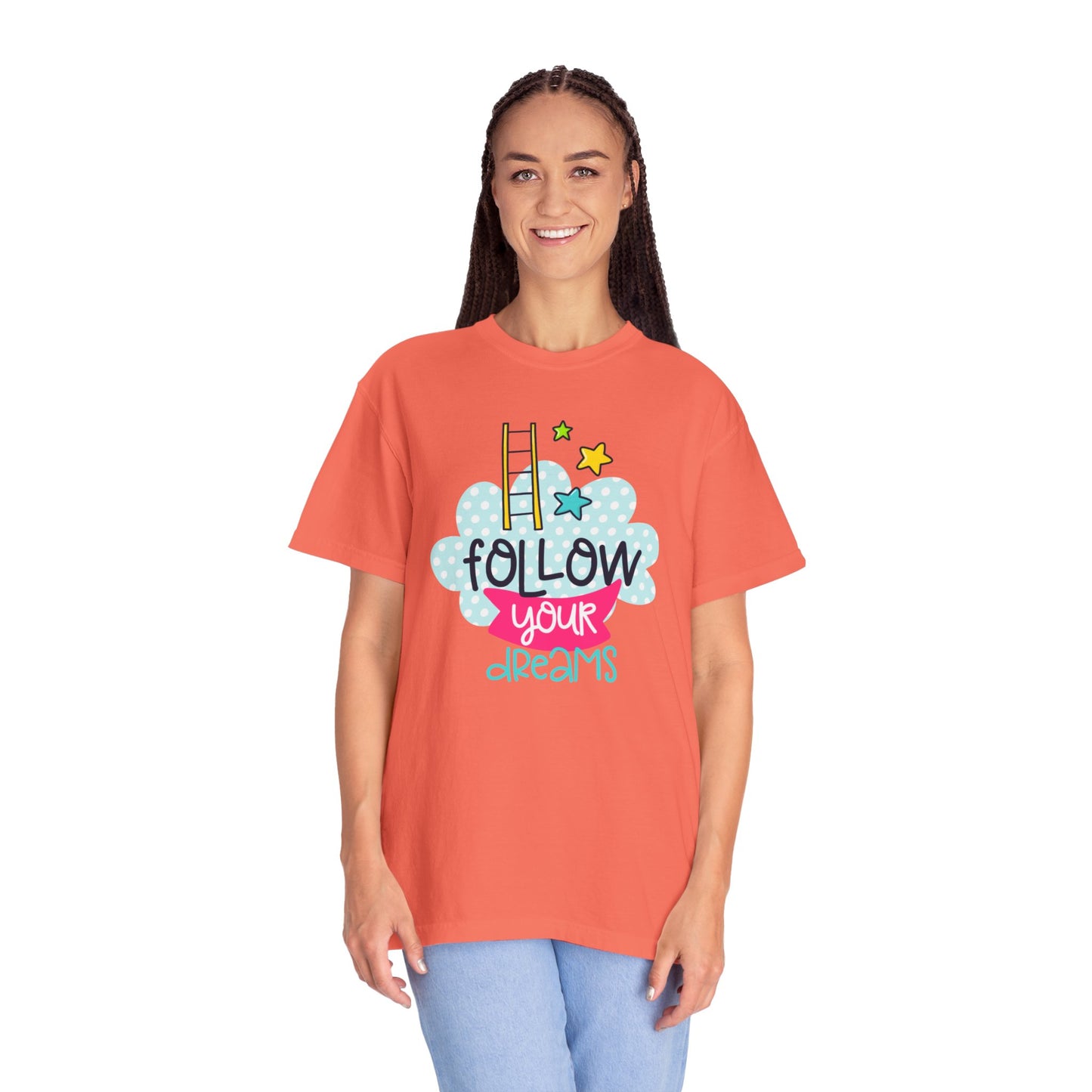 Follow Your Dreams Aspiration Determination Courage Night Wishes Unisex Heavy Cotton T-Shirt