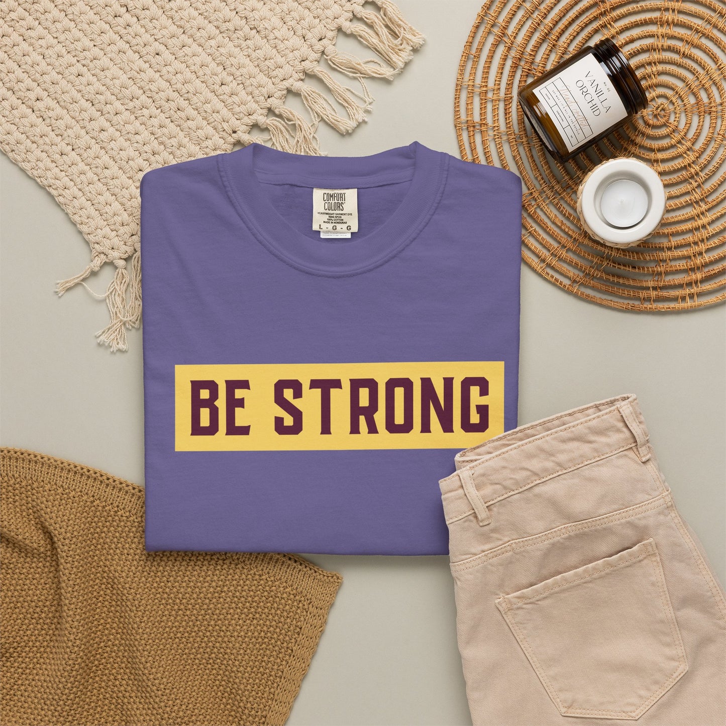 Be Strong Quotes Best Selling Unisex Heavy Cotton T-Shirt