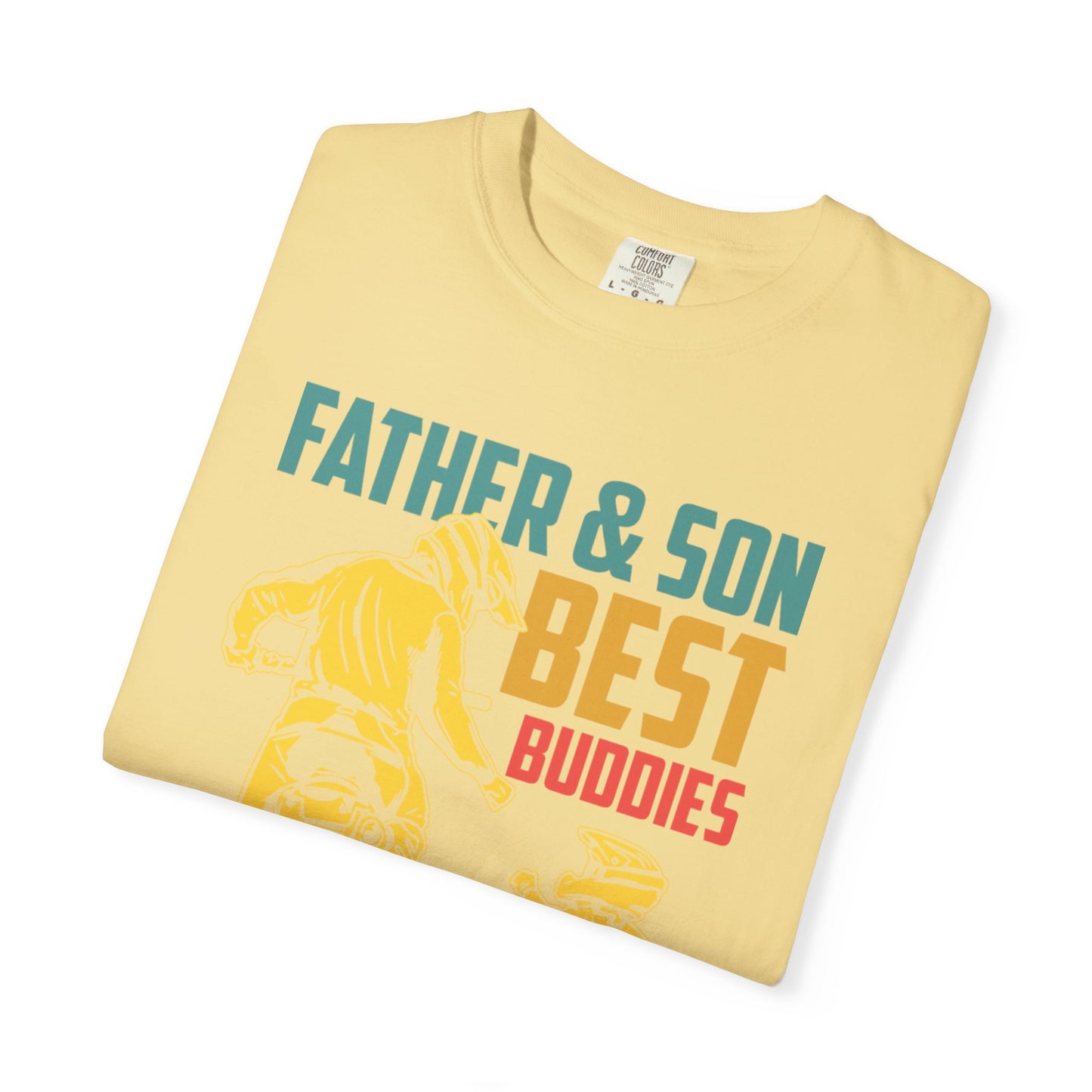 Lovable Father And Son Best Buddies Forever Role Model Loving Father Fatherhood Heroic Dad Unisex Heavy Cotton T-Shirt