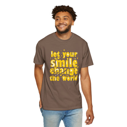 Let Your Smile Change The World Kindness Heartfelt Compliments Tee Thoughtful Gestures Love-Inspiration  Unisex Heavy Cotton T-Shirt