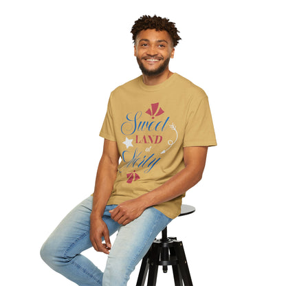 Sweet Land Of Liberty Equality American Values Country Love USA Flag Patriotic Tee Loyalty Fairness Unity Unisex Heavy Cotton T-Shirt