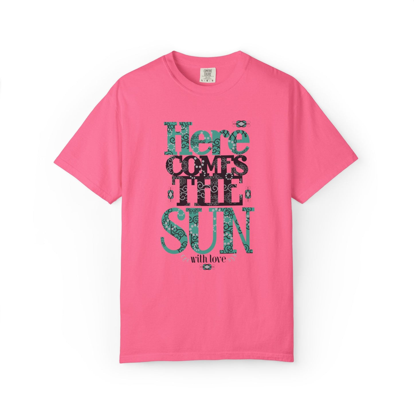 Here Comes The Sun Sunrise Beach Days Heartwarming Lovely Trendy Tee Adorable Warm Weather Unisex Heavy Cotton T-Shirt