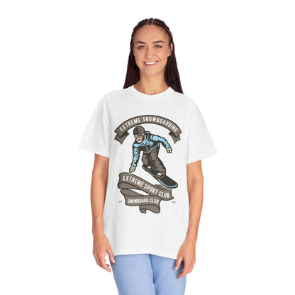 Extreme Snowboarding Sports Club Holly Jolly Winter Tee Wonderland Unisex Heavy Cotton T-Shirt
