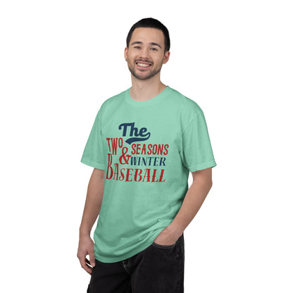 The Two Seasons Winter & Baseball Pitcher’s Snow Peace Tee Scoreboard Smiles Inning Of Joy Unisex Heavy Cotton T-Shirt