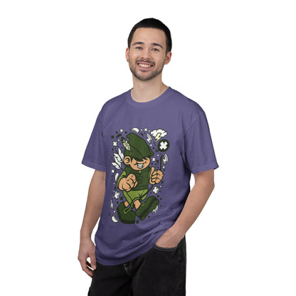 Rhino Robin Hood Folklore Mashup Tee Forest Guardian Adventure Story Fantasy Character Unisex Heavy Cotton T-Shirt