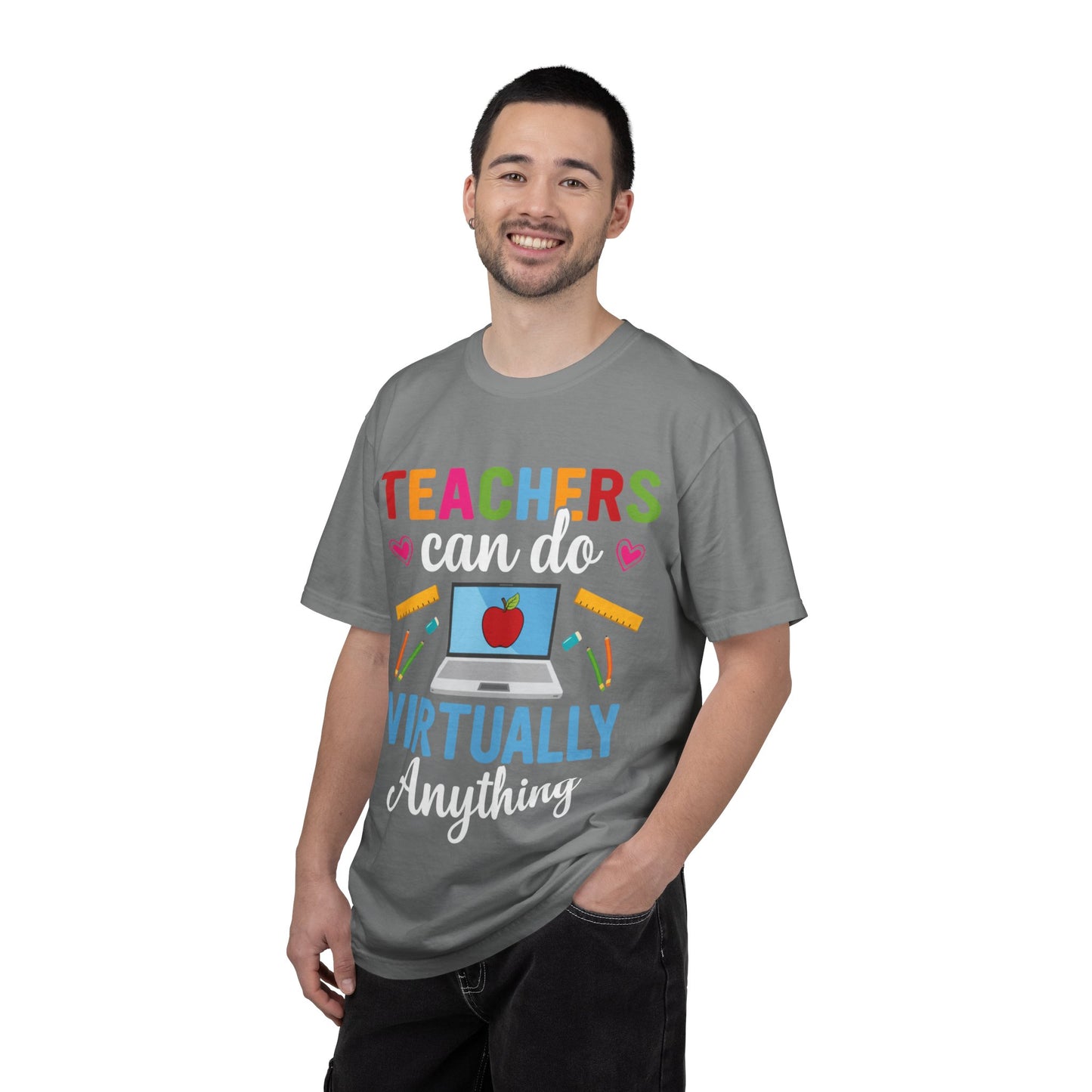 Inspirational Teacher Can Do Virtually Anything Enlightenment Bridge Builder Lifelong Mission Unisex Heavy Cotton T-Shirt