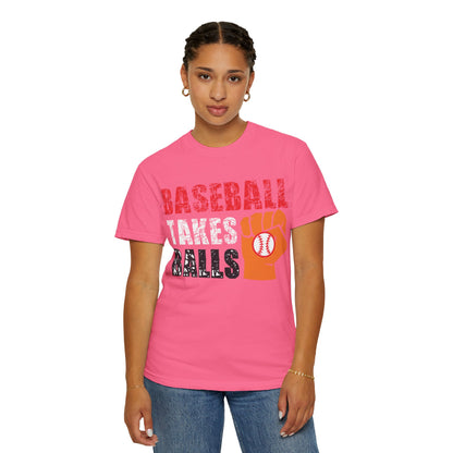 Baseball Takes Ball Defensive Prowess Tee Fielding Excellence Outfield Expertise Unisex Heavy Cotton T-Shirt
