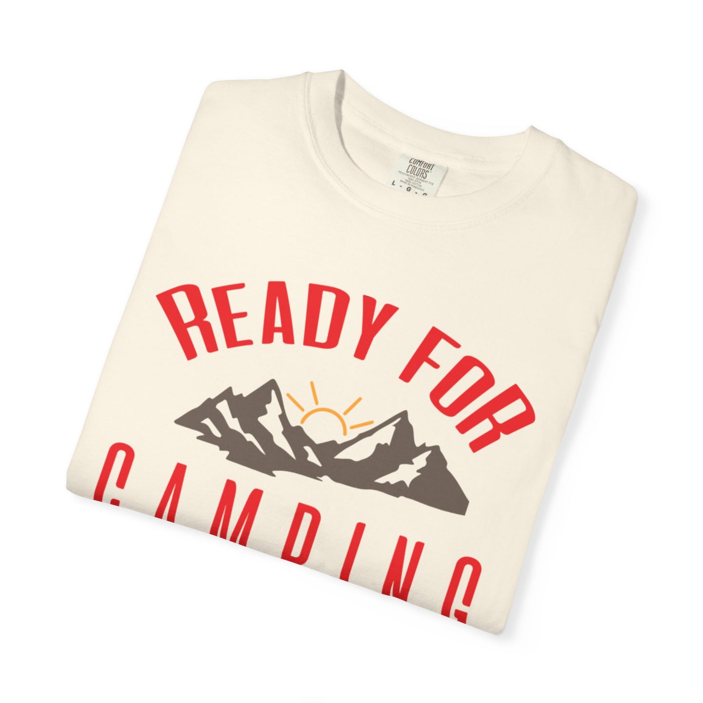 Ready For Camping Trendy Tee Adventure Mountain Hut Belays Ropes Fun Activities Bonfire Unisex Heavy Cotton T-Shirt