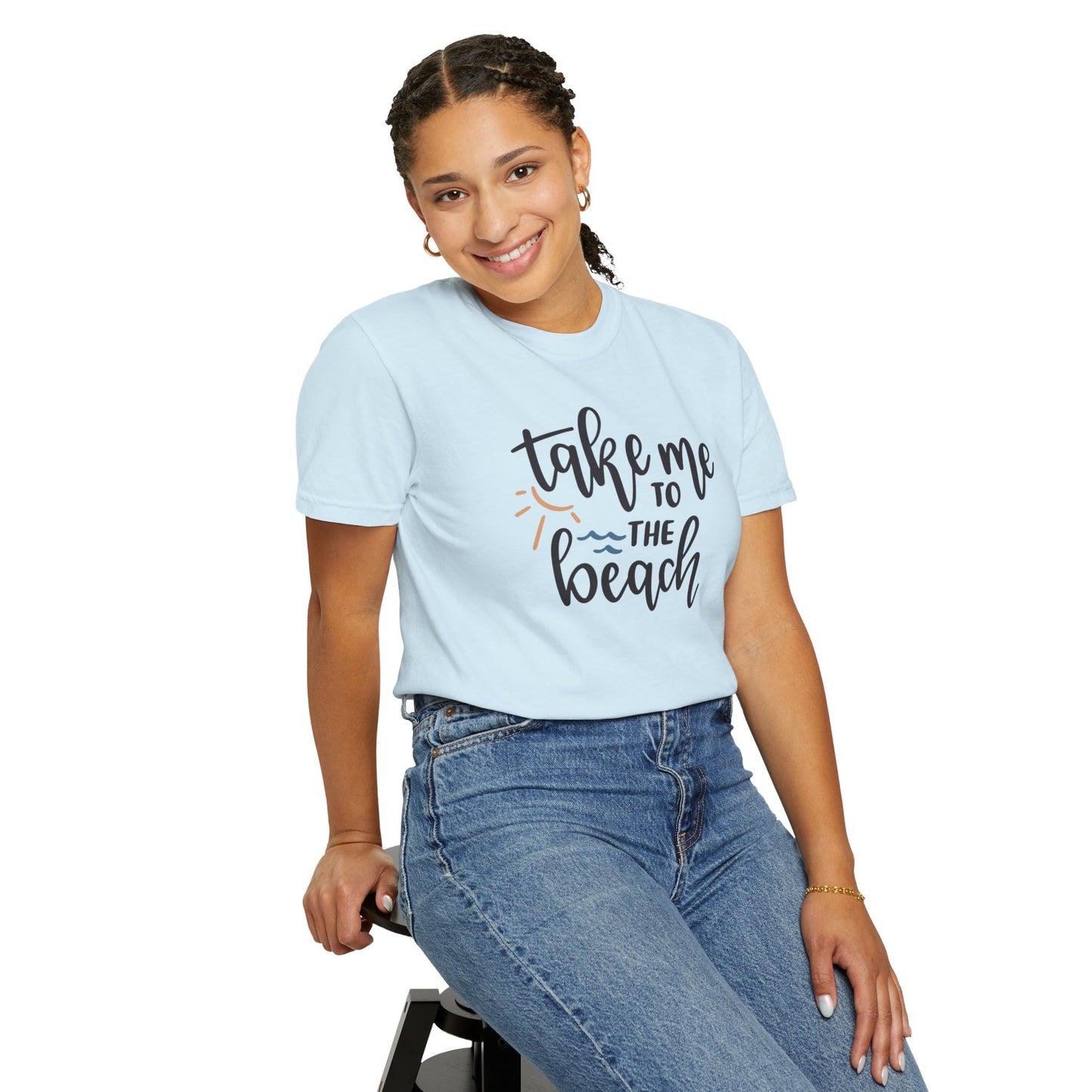 Take Me To The Beach Sunset Vibes Ocean Tee Sandy Celebration Adventure Camp Unisex Heavy Cotton T-Shirt