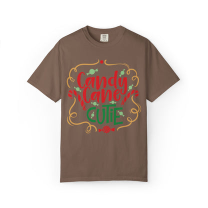 Candy Cane Cutie Enjoying Tee Tiny Helpers Jingle Bell Bling Festival Season Merry Christmas Unisex Heavy Cotton T-Shirt