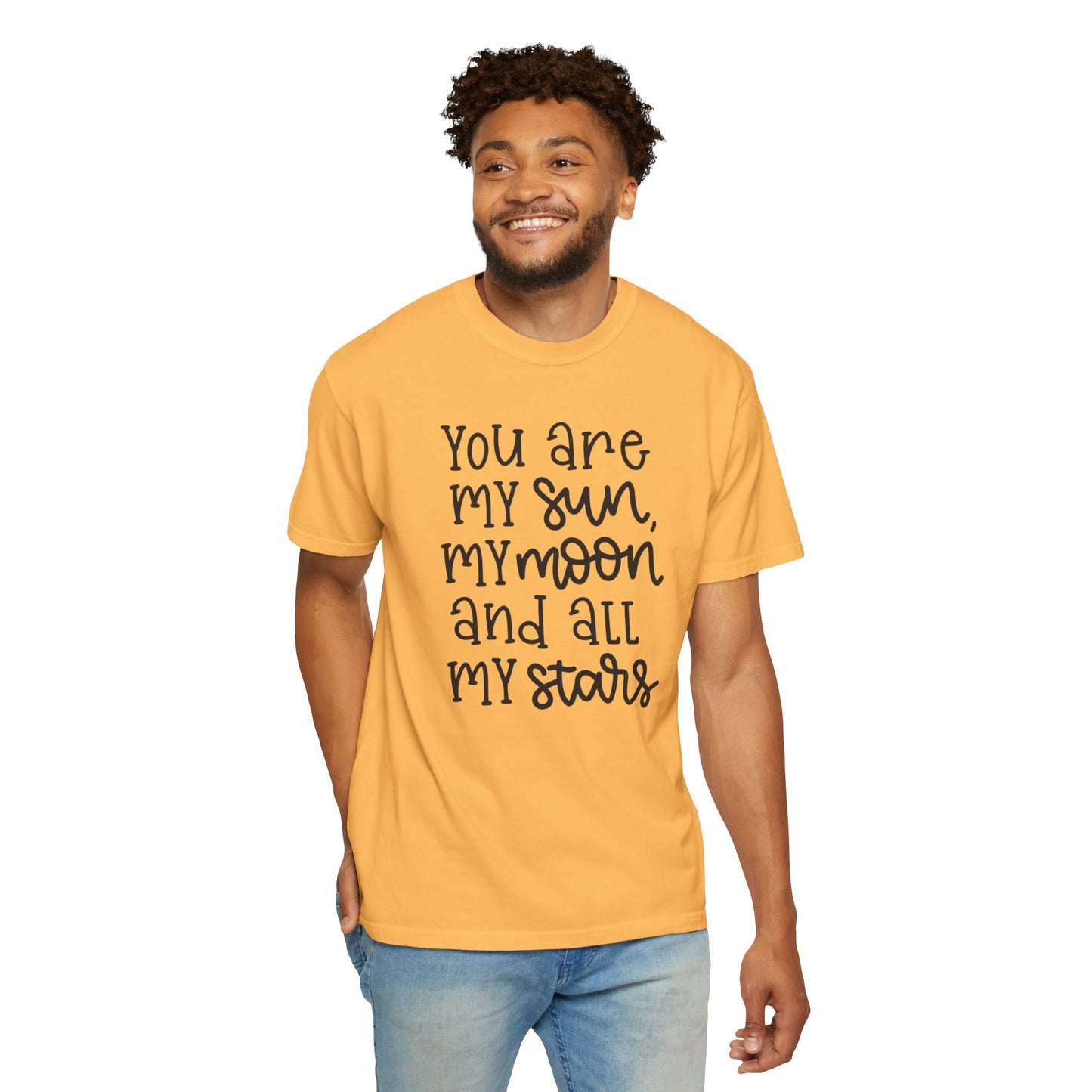 You Are My Sun My Moon And All My Stars Lovers Tee Hug Rainbow Passion Unconditional Soulful Connection Unisex Heavy Cotton T-Shirt