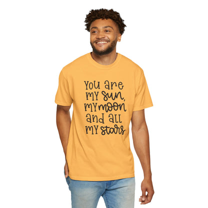 You Are My Sun My Moon And All My Stars Lovers Tee Hug Rainbow Passion Unconditional Soulful Connection Unisex Heavy Cotton T-Shirt