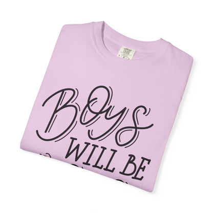 Funny Boys Will Be Boys Rule Heartwarming Sarcastic Decent Lovely Trendy Tee Sweet Stubborn Handsome Unisex Heavy Cotton T-Shirt