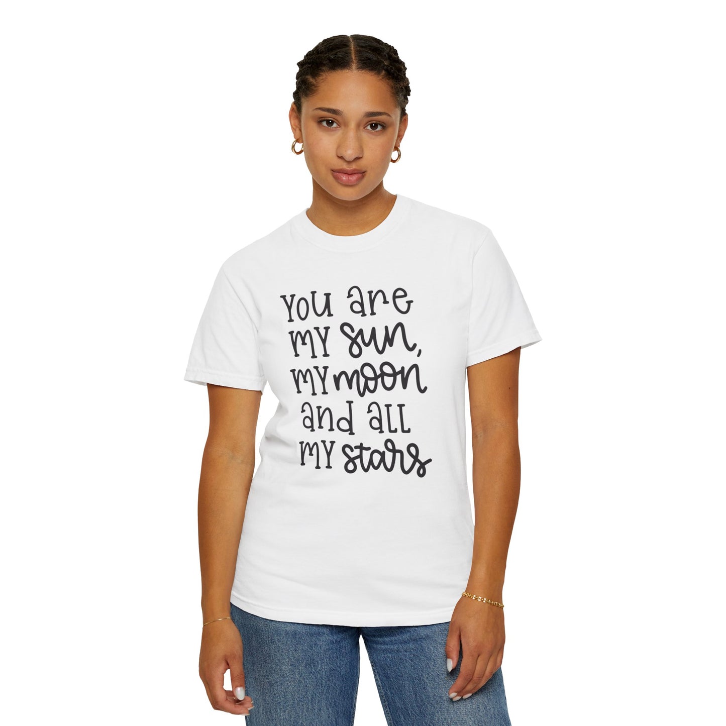 You Are My Sun My Moon And All My Stars Lovers Tee Hug Rainbow Passion Unconditional Soulful Connection Unisex Heavy Cotton T-Shirt