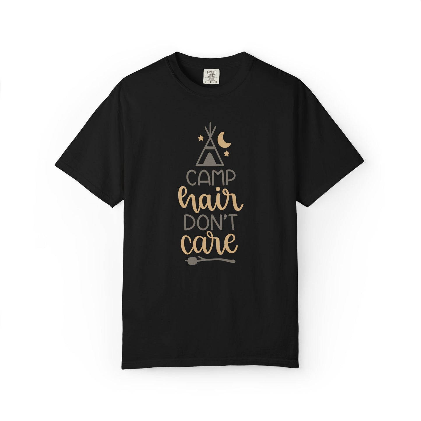 Camp Hair Don’t Care Adventure Mountain Tee Fun Activities Unisex Heavy Cotton T-Shirt