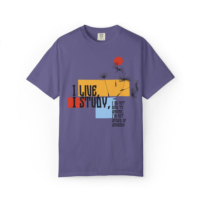 I Live I Study - Unisex Garment-Dyed T-shirt