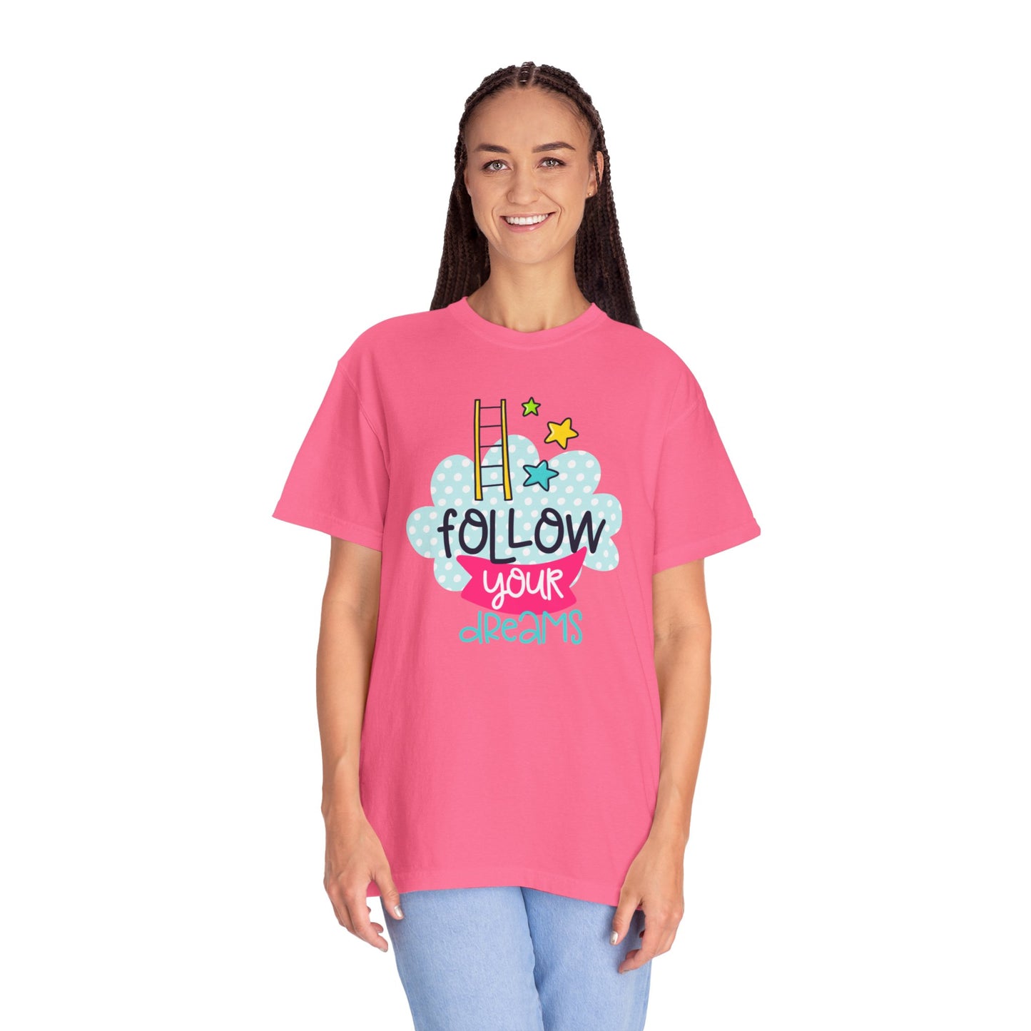 Follow Your Dreams Aspiration Determination Courage Night Wishes Unisex Heavy Cotton T-Shirt