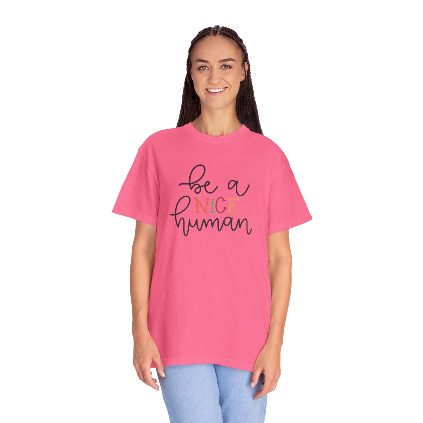 Be A Nice Human Positivity Optimism Happiness Tee Mindset Gratitude Empathy Unisex Heavy Cotton T-Shirt
