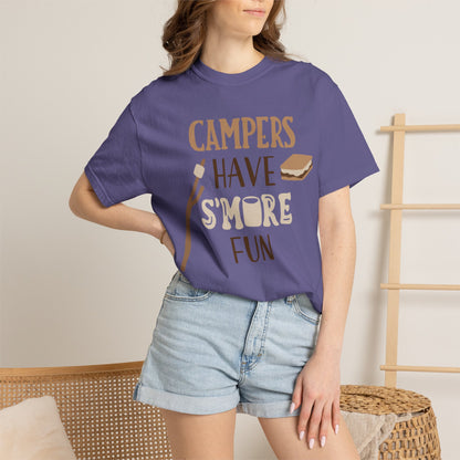 Campers Adventure Mountain Tee Belays Ropes Fun Activities Unisex Heavy Cotton T-Shirt