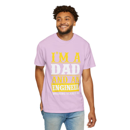 Proud Dad I’m Dad And An Engineer Fatherhood Role Model Problem-solving Critical Thinking Unisex Heavy Cotton T-Shirt