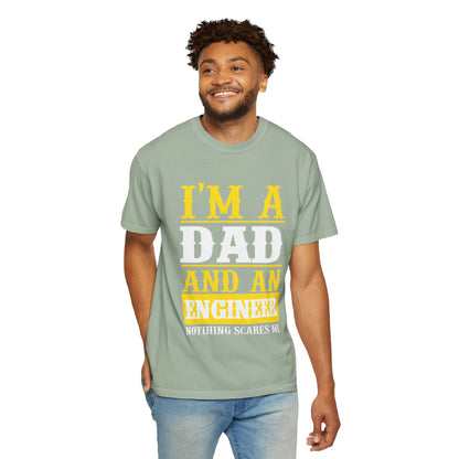 Proud Dad I’m Dad And An Engineer Fatherhood Role Model Problem-solving Critical Thinking Unisex Heavy Cotton T-Shirt