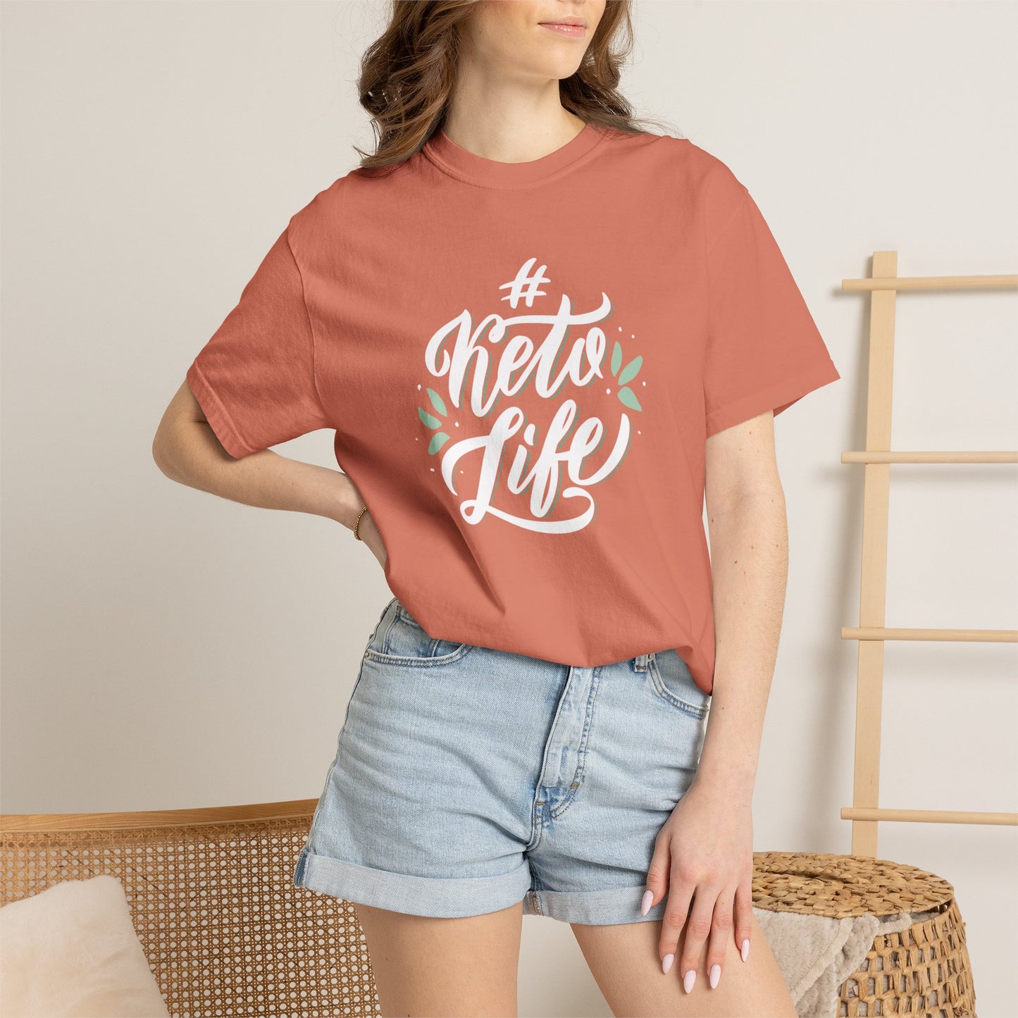 Keto Life Low-Carb Vegetables Tee Moderate Protein Fat Adaptation Intermittent Fasting Unisex Heavy Cotton T-Shirt