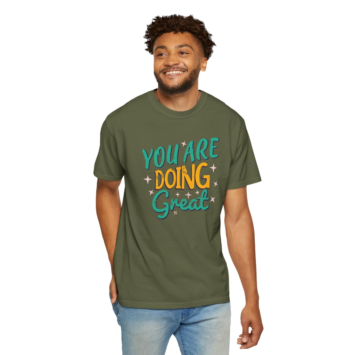 You Are Doing Great Trendy Tee Motivational Daily Reminder Supportive Dedication Positivity Keep It Up Unisex Heavy Cotton T-Shirt