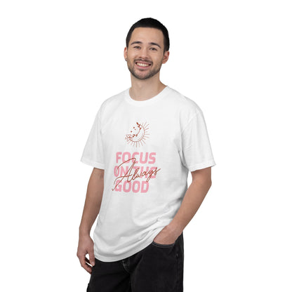 Focus on Good Trendy Tee Travel Addict Exploring Adventurous Tour Lover Tourist Journey Unisex Heavy Cotton T-Shirt