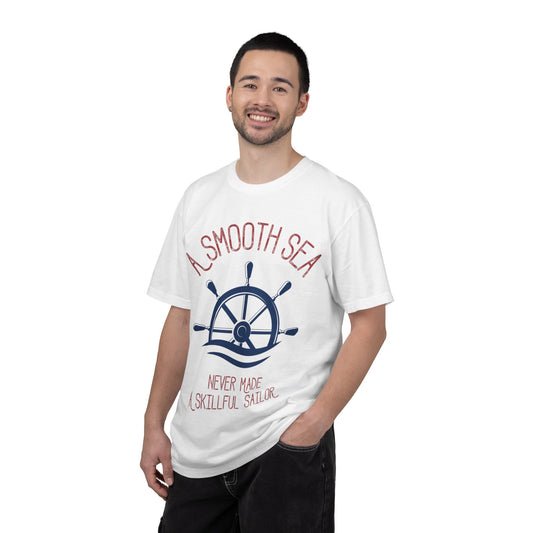 A Smooth Sea Marine Life Fishermen Seafaring Adventure Lovers Tee Shipman Unisex Heavy Cotton T-Shirt